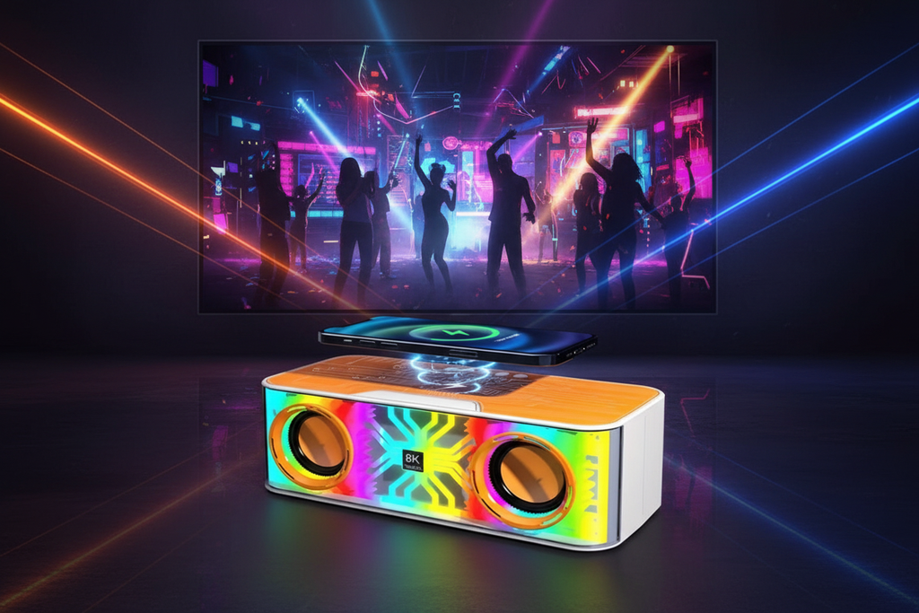 High quality dual speaker / subwoofer & wireless charging