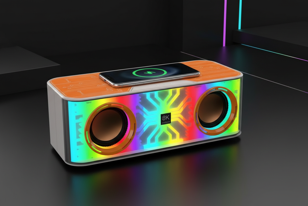 High quality dual speaker / subwoofer & wireless charging