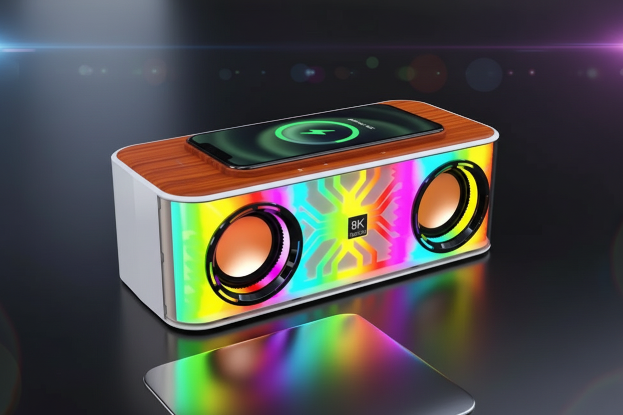 High quality dual speaker / subwoofer & wireless charging