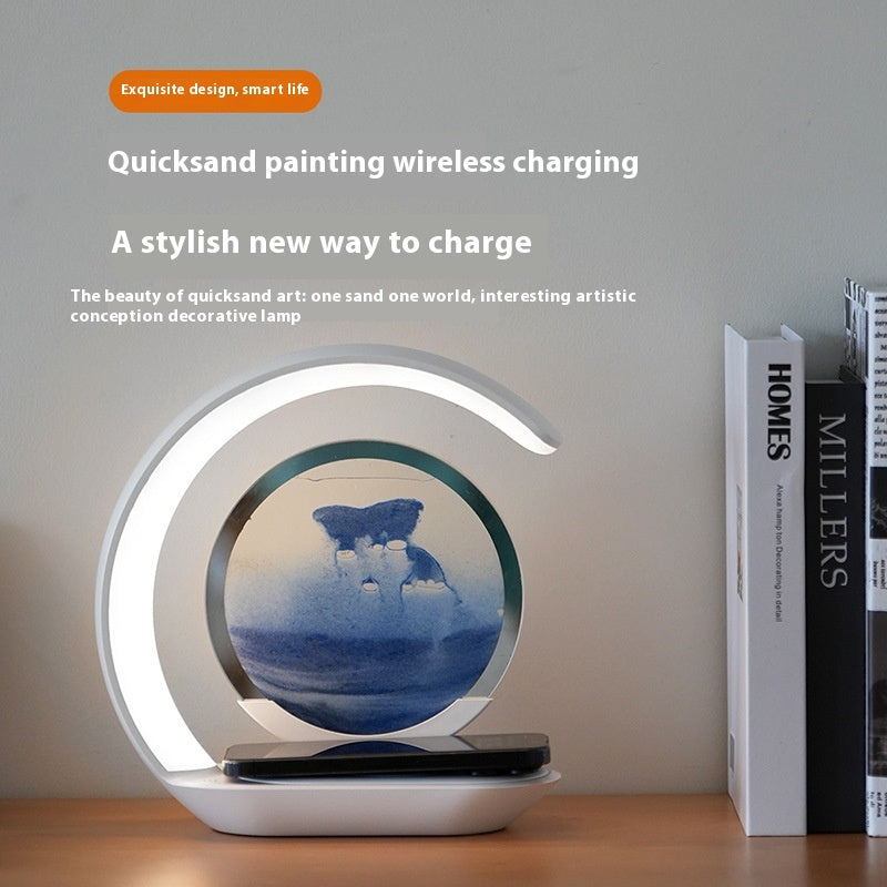 Quality Sand Art Wireless Charging Night Light